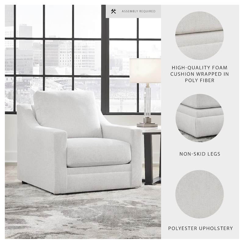 Signature Design by Ashley Maitelynn White Chair - 36"W x 40"D x 37"H