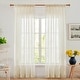 preview thumbnail 1 of 32, Deconovo Linen Sheer Curtains - Light Filtering Rod Pocket Drapes, 2 Panels 52W x 63L Inch - Beige