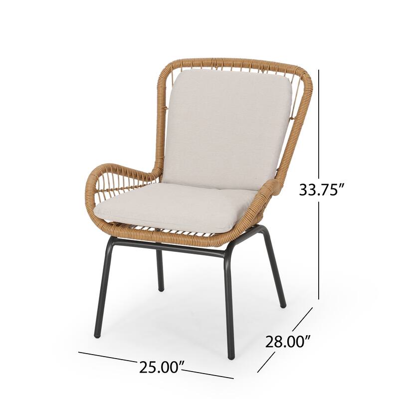 Patio Chair with Cushions (Set of 2)