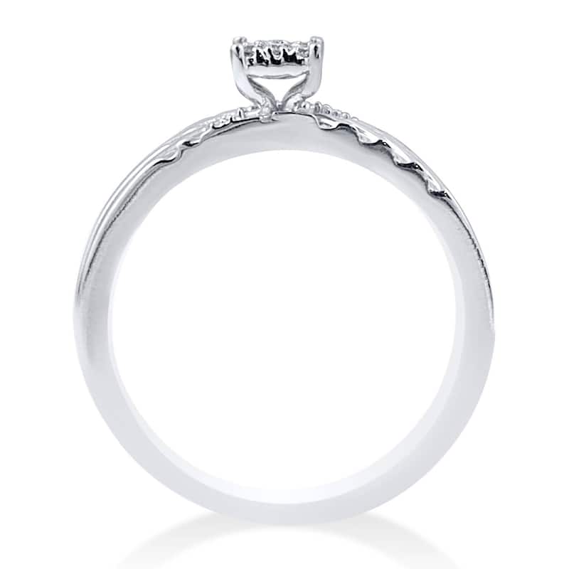 1/4ct Diamond Engagement Matching Wedding Ring Set White Gold