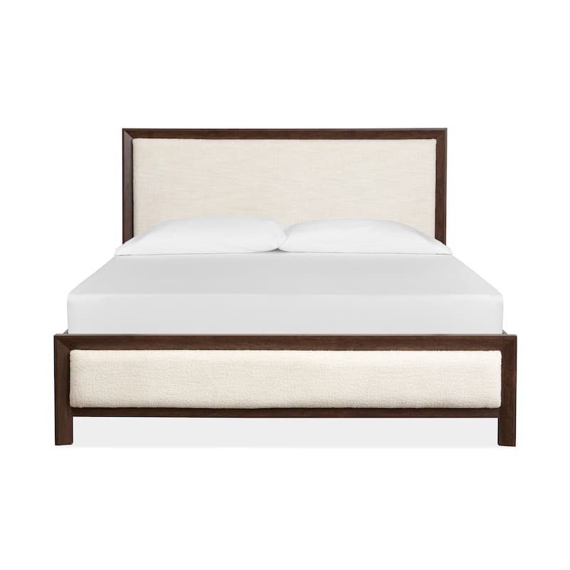 Magnussen Home Llewellyn Columbian Walnut Upholstered Panel Bed
