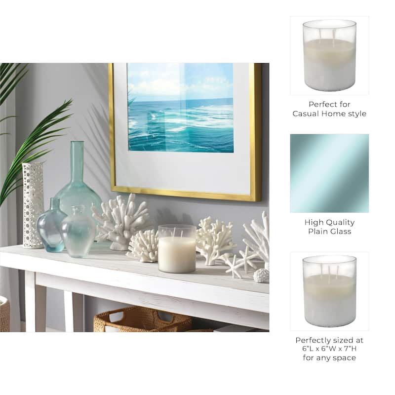 Indoor Candle Glass Wax Modern Decorative Accent Candle Sleek Design