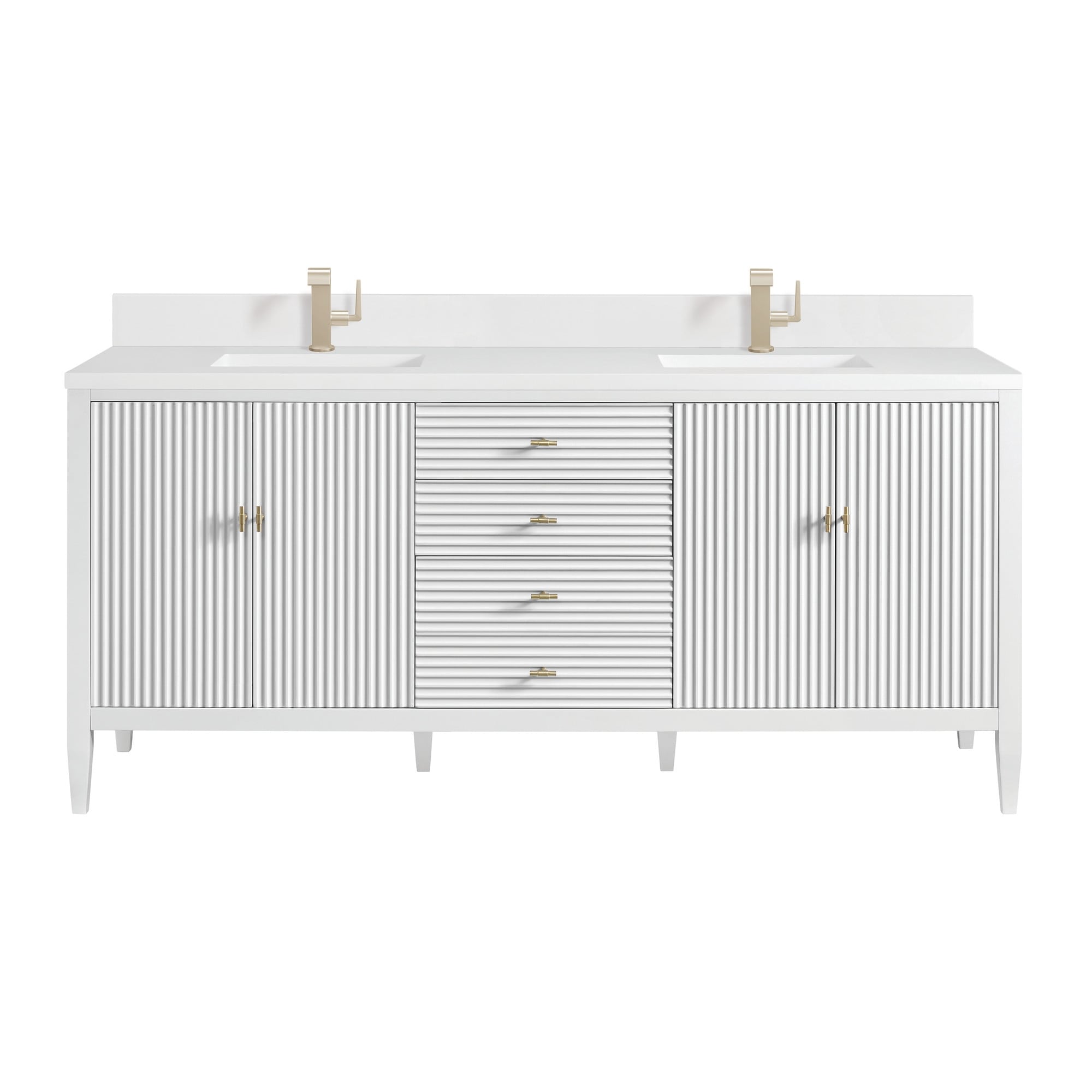 James Martin Vanities 485-V72-1WZ Myrrin 72" Double Basin Wood Vanity