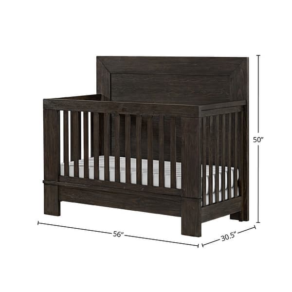 dimension image slide 1 of 2, Bello 56" Wide Convertible Crib