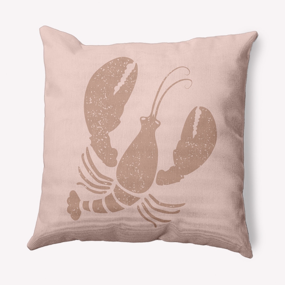 Lobster Nautical Indoor/Outdoor Throw Pillow