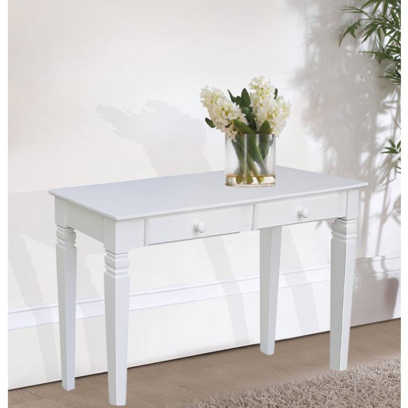 Solid Parawood Java 2-Drawer Sofa Table
