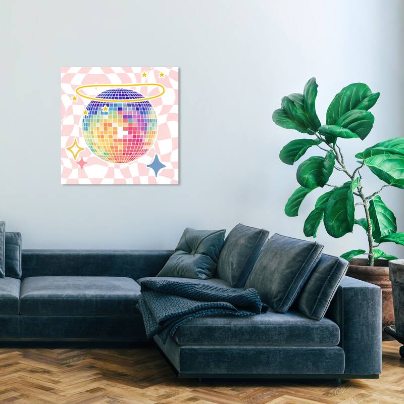 Wynwood Studio Canvas Entertainment and Hobbies Disco Heaven Pink and Modern & Contemporary Wall Art Canvas Print - 30 x 30