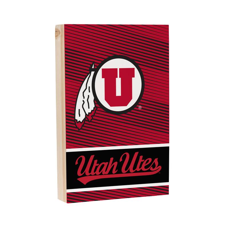 University of Utah Wooden Tabletop Mantel Shelf Sign