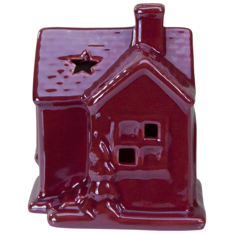 4" Pink Ceramic House Christmas Tabletop Decoration