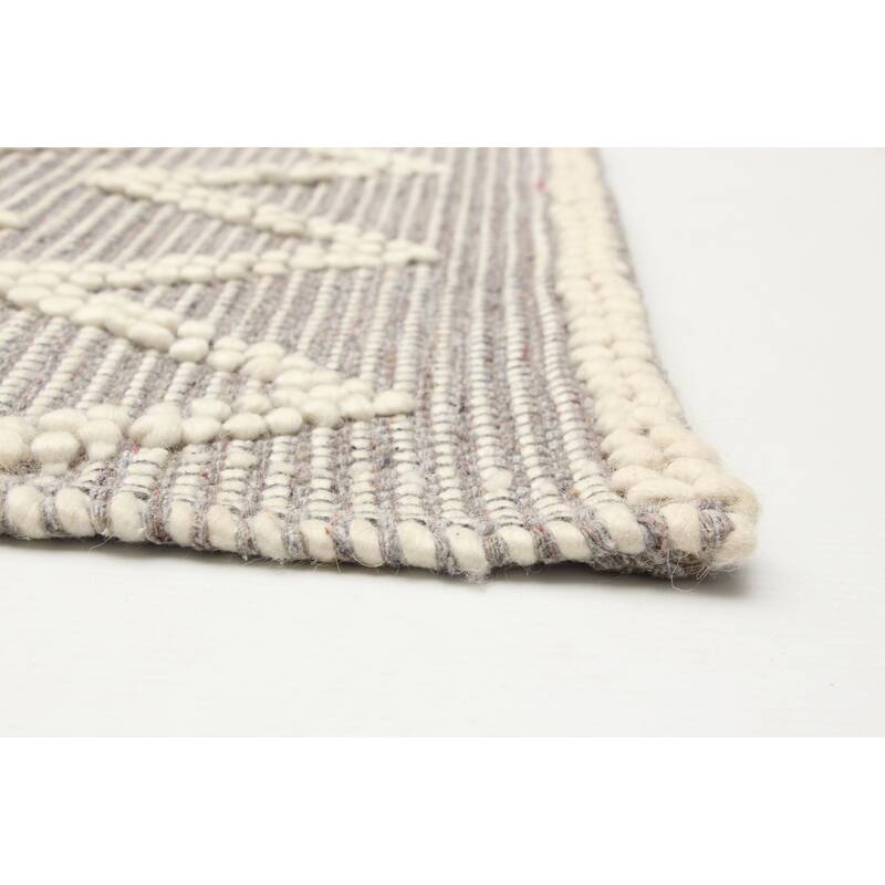 ECARPETGALLERY Braid weave Sienna Brown Wool Rug - 5'11 x 9'3