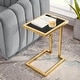 preview thumbnail 2 of 30, Kulani High Gloss Lacquer Finish End Table Stainless Steel Base