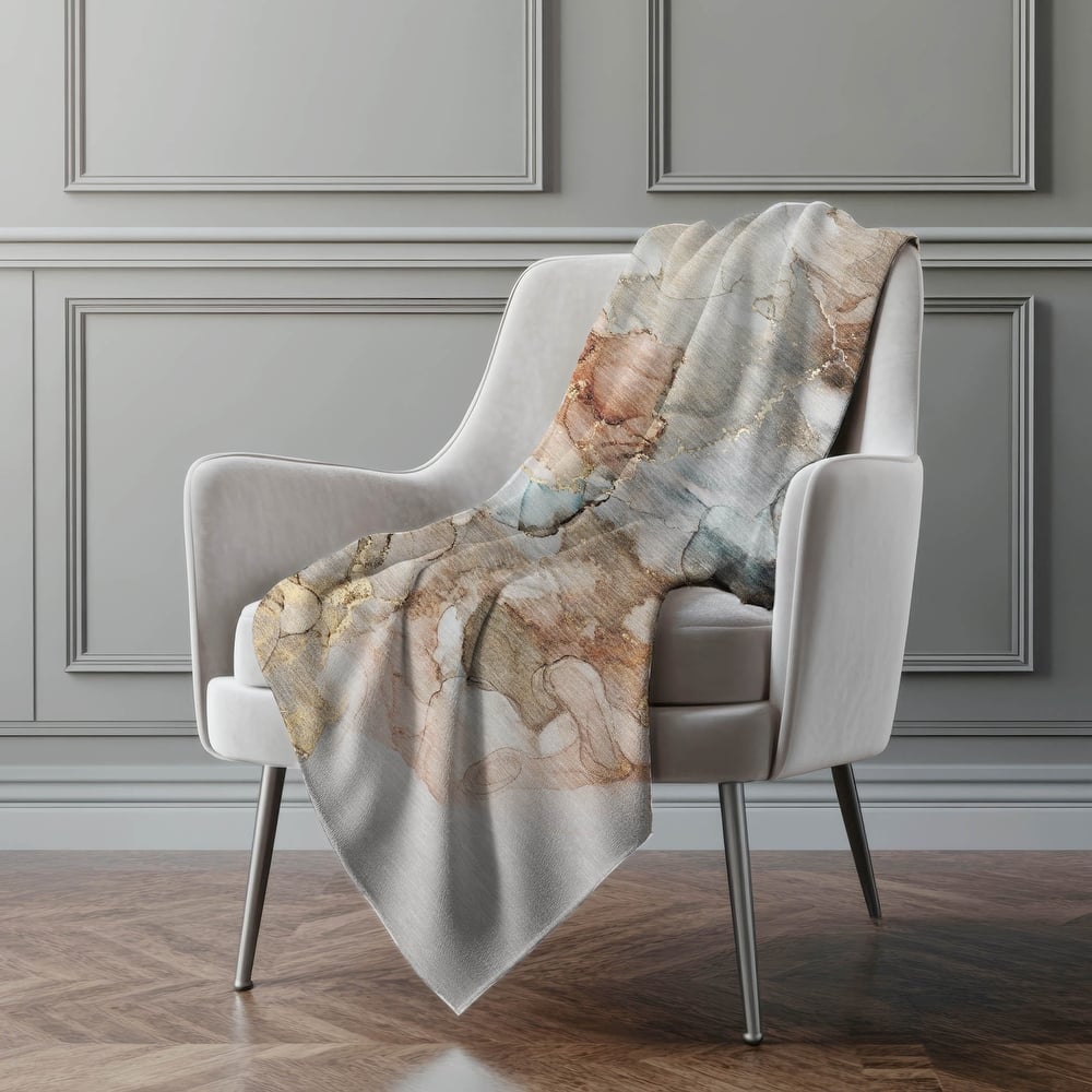 Premium Machine Washable Abstract Contemporary Sherpa Throw Blanket