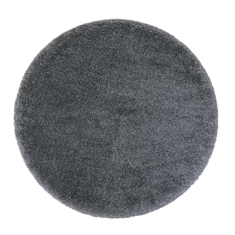 Gertmenian Ultimate Solid Charcoal Grey Plush Shag Area Rug