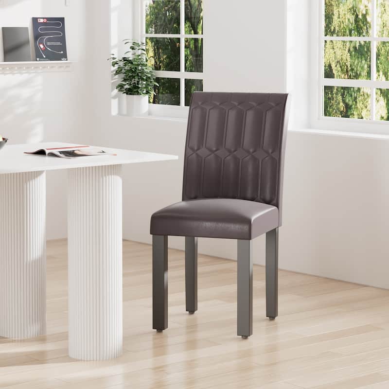 Javlergo Dining Chairs Set of 2/4/6 Upholstered Chairs with Solid Back for Kitchen Restaurant and Living Room