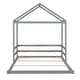 preview thumbnail 15 of 14, Wooden Full Size House Kids Bed Frame with Guardrail for Fun Sleeping Space, Safety Guaranteed, Easy to Assemble, White