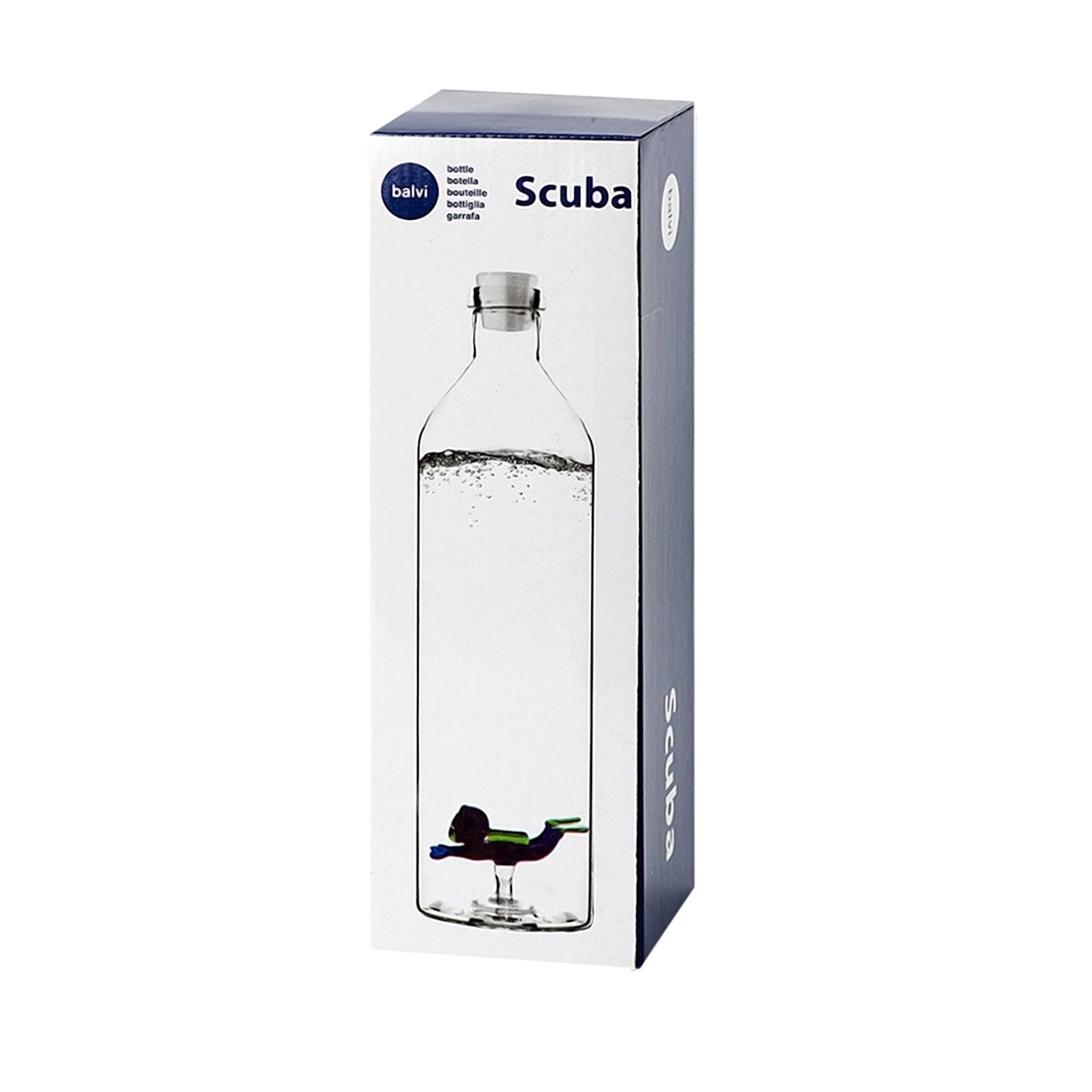 Shop Balvi Glass Scuba Diver Water Bottle Bpa Free Decorative