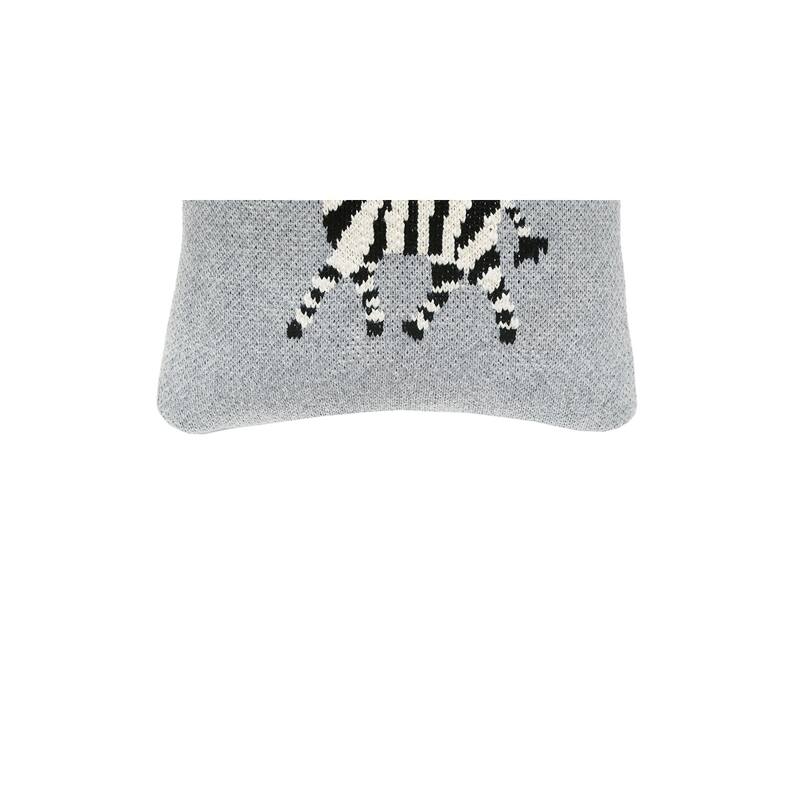10" x 10" Zebra Knitted Throw Pillow