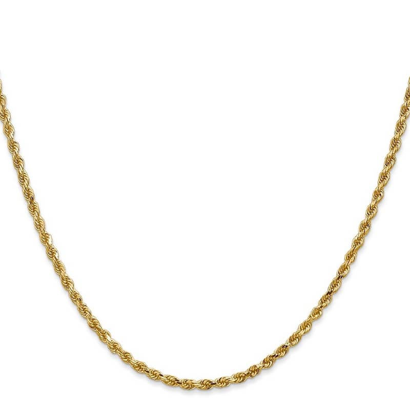 Curata 10k Yellow Gold Solid Polished Lobster Claw Closure Valu plus 2.50mm Sparkle Cut Chain Bracelet