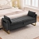 preview thumbnail 7 of 38, 66"W Teddy Storage Bench for Bedroom End of Bed with Arm and Two Pillows