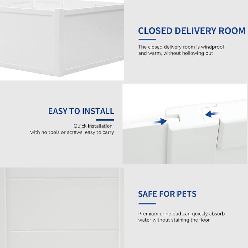 Moasis Plastic Pet Kennel Delivery Room w/ Door