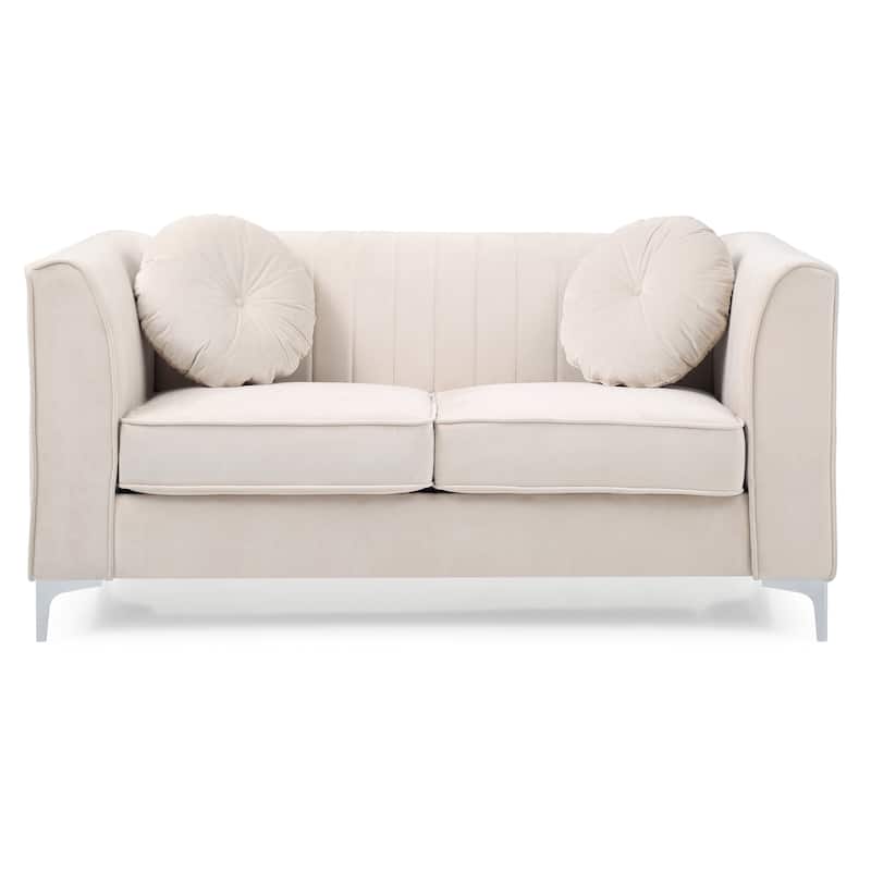 Stylish Navy Blue Contemporary Loveseat