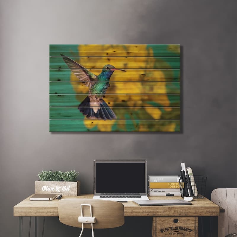 Detailed Beauty Print On Wood by Janet Fikar - Multi-Color