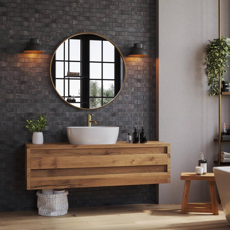 Merola Tile Sequoia Nero 2-1/2" x 9-7/8" Ceramic Wall Tile