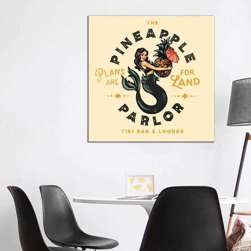 iCanvas "Pineapple Parlor" by The Whiskey Ginger Canvas Print - 37x37x1.5