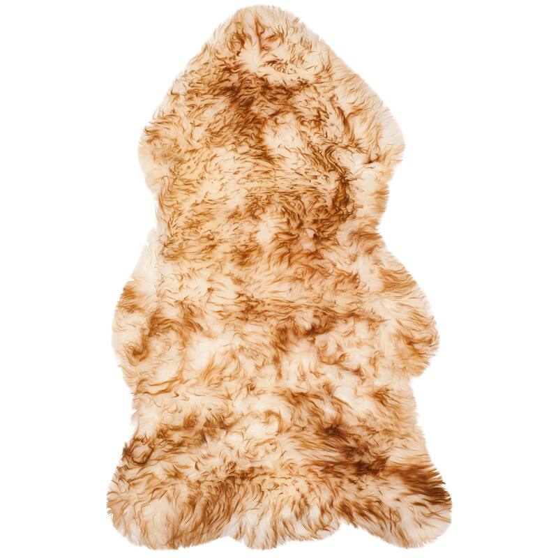 SAFAVIEH Handmade Natural Sheepskin Leanca 3.4-inch Thick Rug