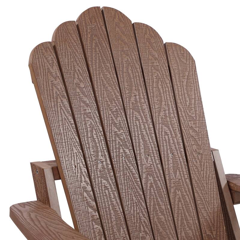 Haven Folding Poly Resin Plastic Adirondack Chair
