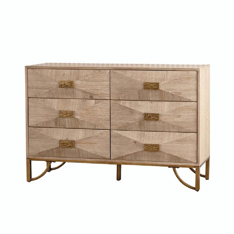 Light Wood Dresser with Metal Glide Drawers - Multi-Functional