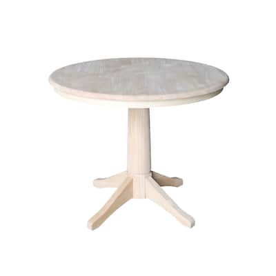 36" Round Pedestal Dining Table - Unfinished