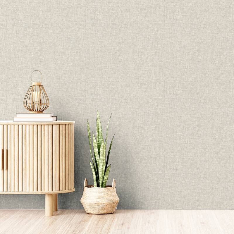 Arthouse Paulette Neutral Linen Texture Wallpaper