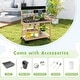 preview thumbnail 4 of 8, Gymax Mud Kitchen w/ Wheels Outdoor Fir Wood Play Kitchen w/