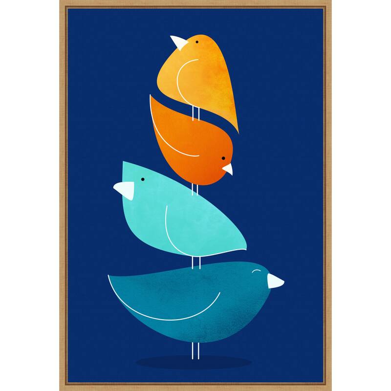 Bird Stack by Kristian Gallagher Framed Canvas Wall Art