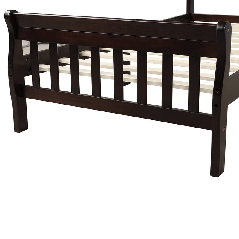 Wood Platform Bed Twin Bed Frame Panel Bed Mattress Foundation