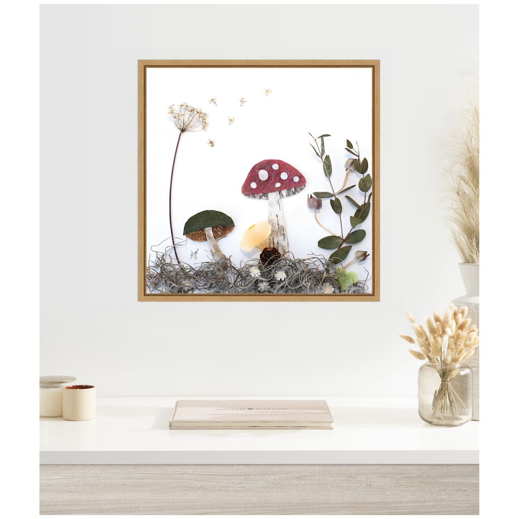 Kate and Laurel Mushroom No. 2 by Madeline Jeppesen Framed Canvas Wall Art Print