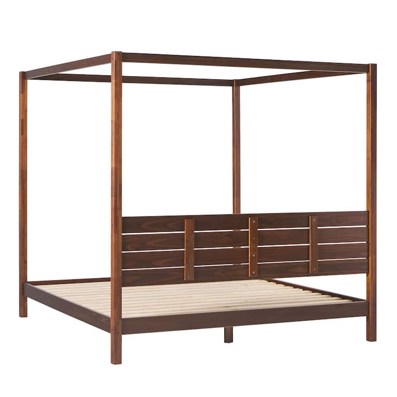 Walker Edison Minimalist Canopy King Bedframe