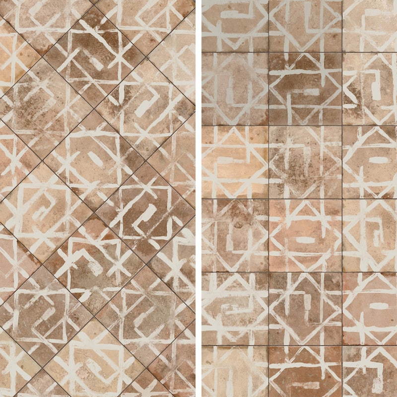 Merola Tile Kings Alora Decor 17-5/8" x 17-5/8" Ceramic Floor and Wall Tile