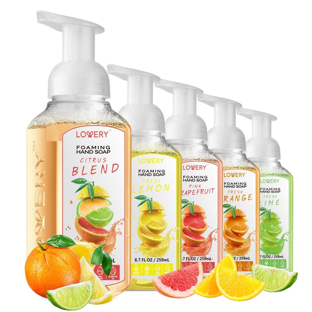 Lovery Foaming Hand Soap - Pack of 5 - Moisturizing Hand Soap - Citrus - 5 pc