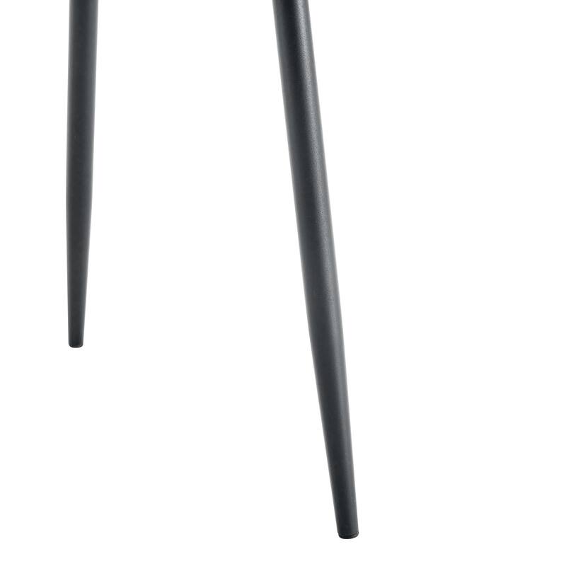 Set Of 4 Fabric-Back And Metal Combined Spoon Chairs