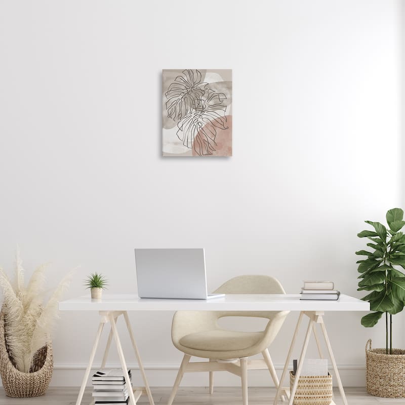 Stupell Leaf Outlines in Earth Tones Canvas Wall Art Design By Cat Thurman Designs