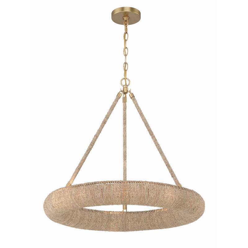 Oakley 1 Light Soft Gold Chandelier - 24"W x 3.5"H x 24"D