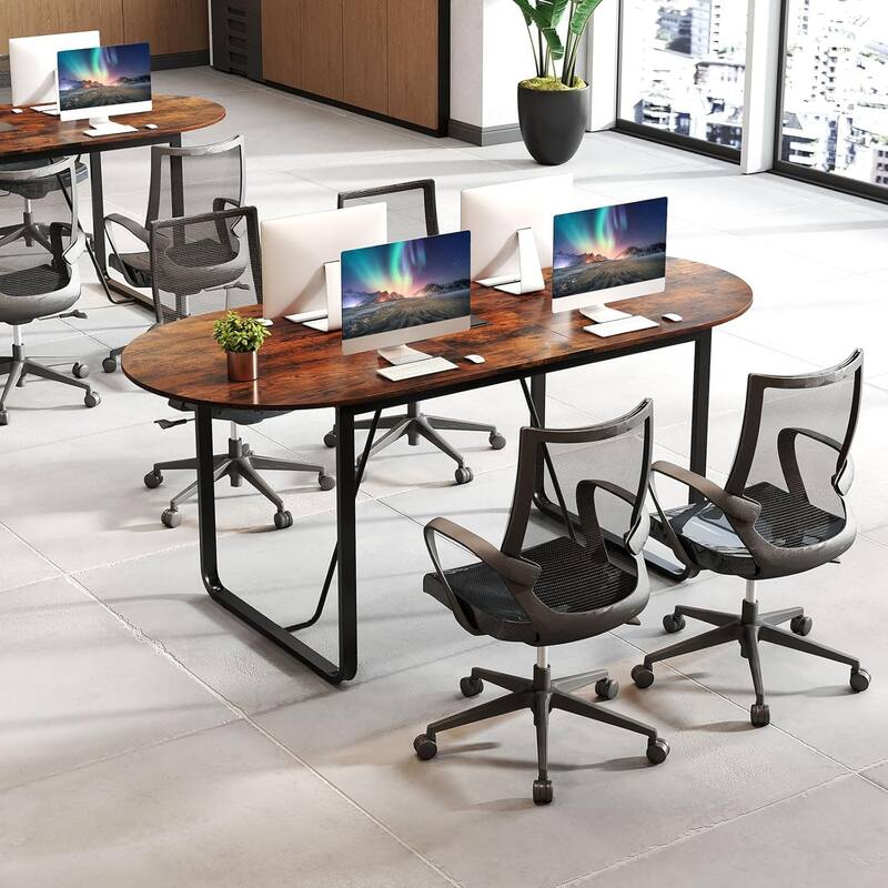 71" Conference Table Large Oval Meeting Table Executive Table