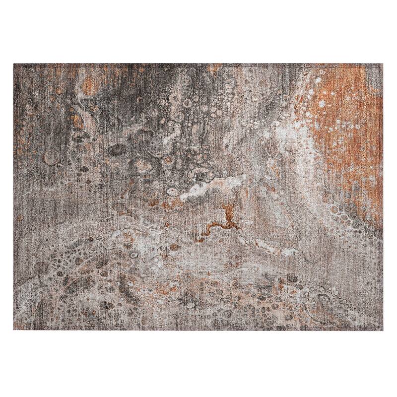 Machine Washable Indoor/ Outdoor Chantille Modern Abstract Rug