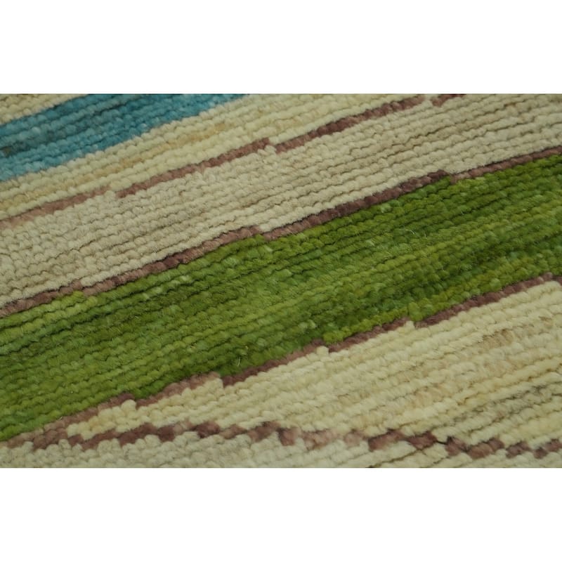 Vegetable Dye Wool Oushak Turkish Area Rug, Geometric Carpet - 11' 11'' X 9' 0''