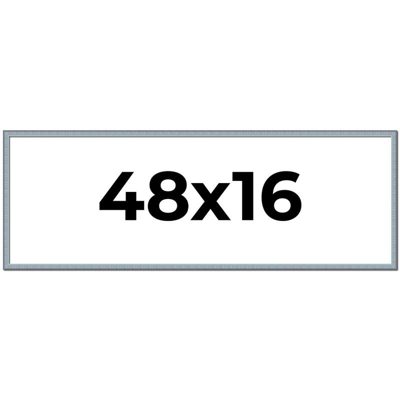 48x16 Frame Rustic Sky Blue Solid Wood Picture Frame | 0.75 Inch