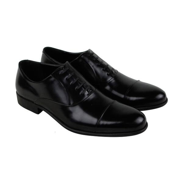 Shop Kenneth Cole Command Chief Mens Black Leather Casual Dress