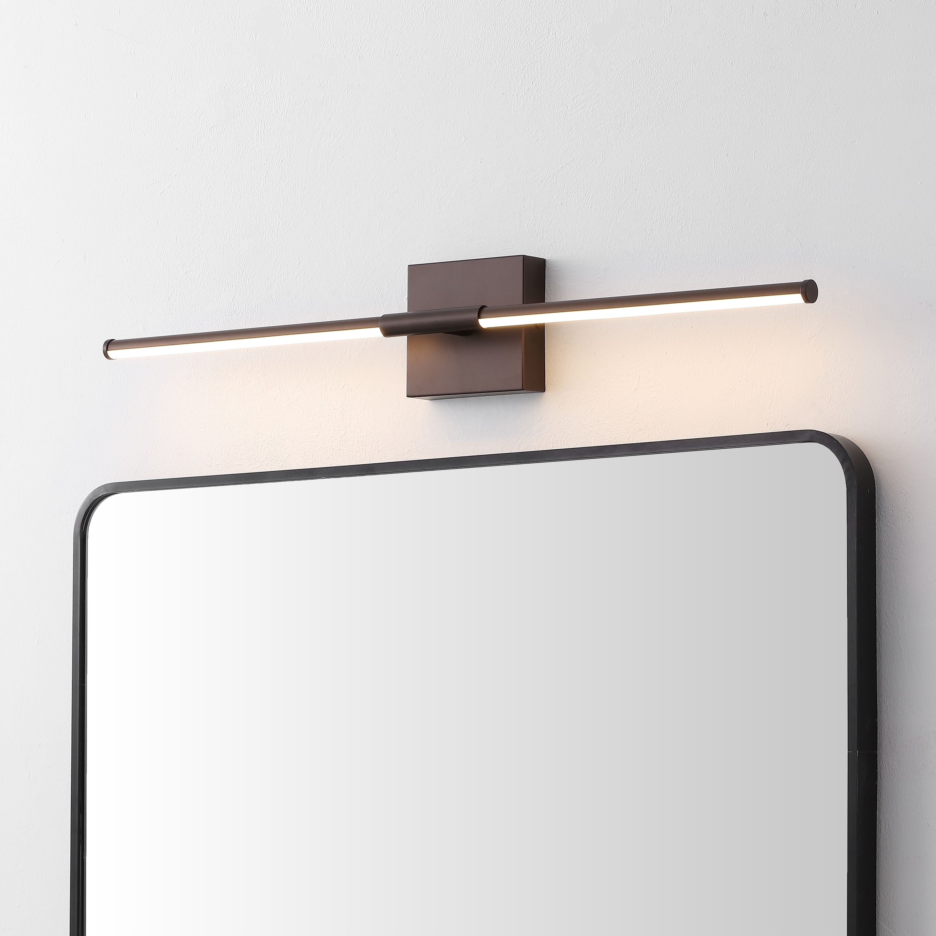 JONATHAN Y 28" Dimmable Integrated LED Metal Wall Sconce