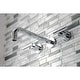preview thumbnail 5 of 36, Manhattan 3-Hole Wall Mount Roman Tub Faucet in Brushed Brass